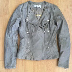 Danier Leather Moto Jacket XS Buttery Soft Blink Gray